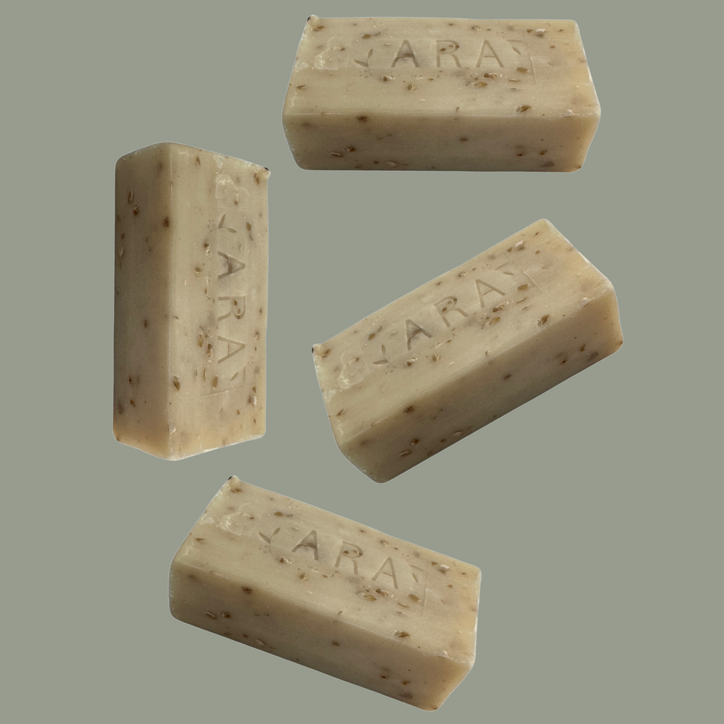 4 Piezas De Jabones Artesanales Ara De Avena De 120 Gramos