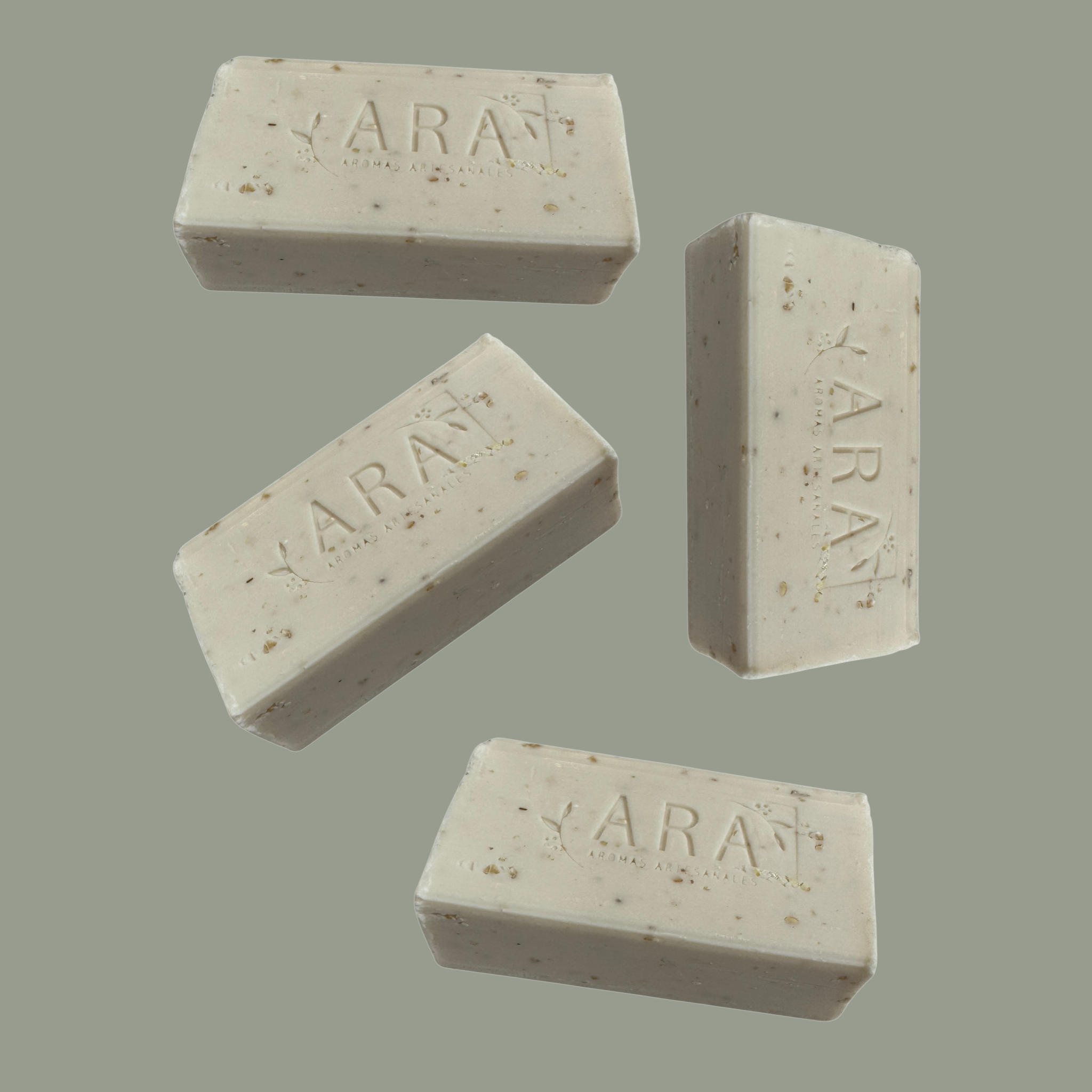 4 Piezas De Jabones Artesanales Ara De Arroz De 120 Gramos