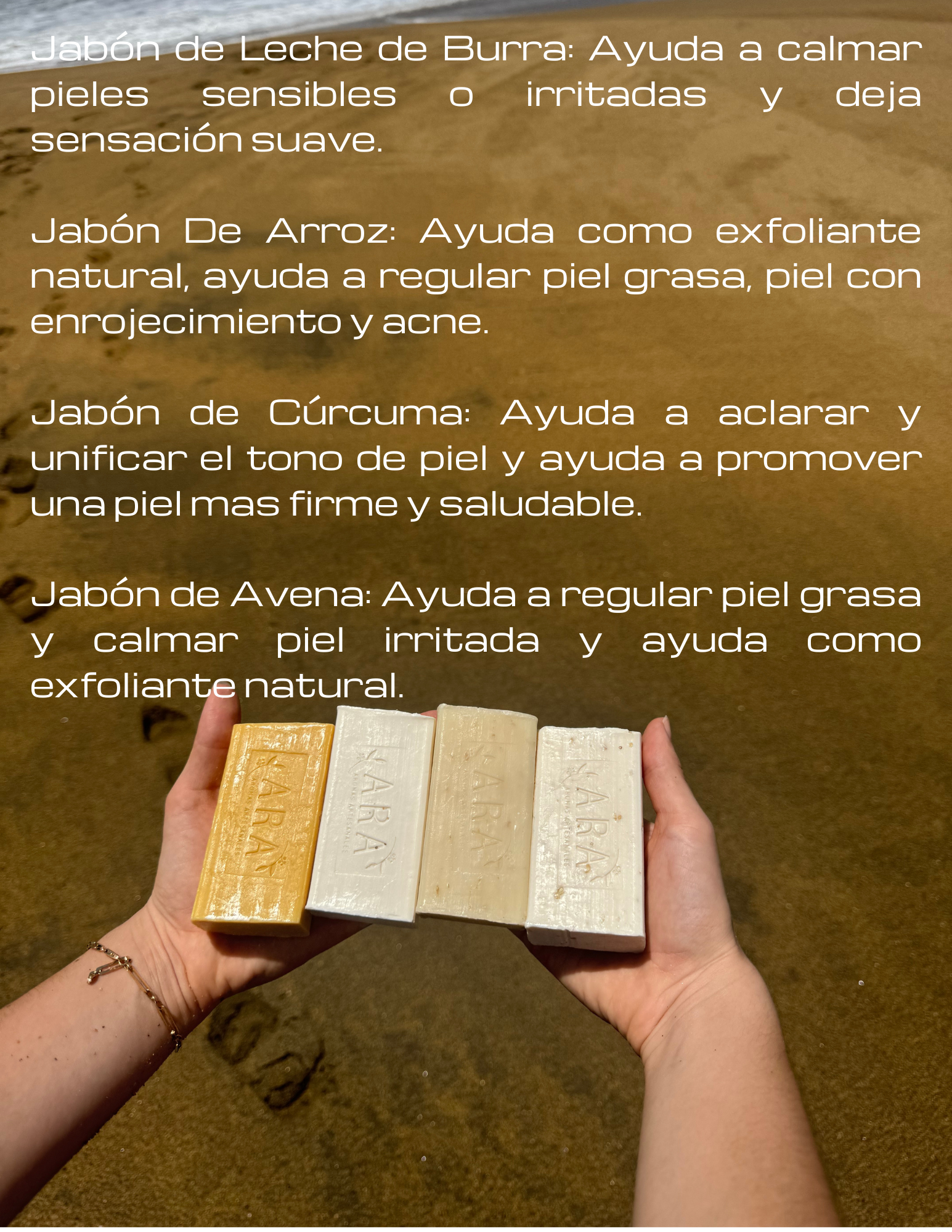 4 Piezas De Jabones Artesanales Ara a Elegir De 120 Gramos